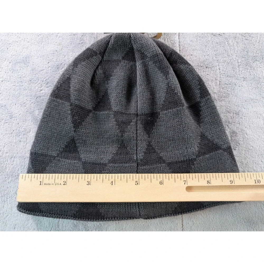 The North Face Jim Beanie Hat Black Grey Geometric Knit NF0A8CQ2930 OS NEW